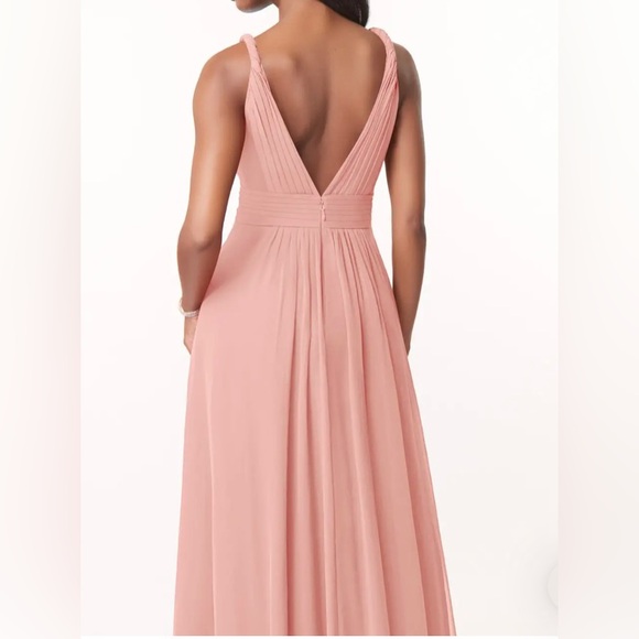 Azazie Pink Maxi Dress - Picture 3 of 8